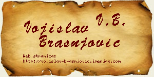 Vojislav Brašnjović vizit kartica
